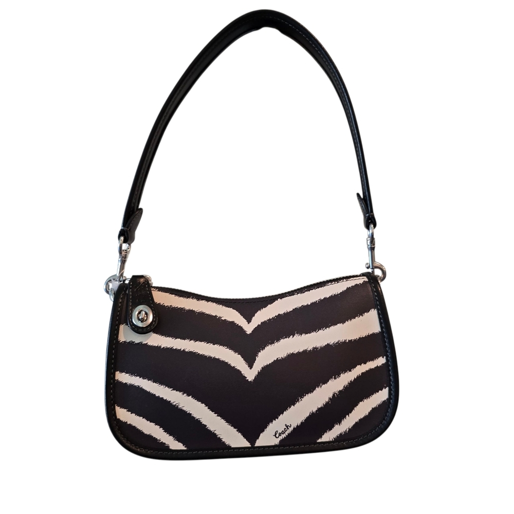 NWT COACH Swinger Zebra Animal Print Mini Bag 20 - Picture 1 of 13